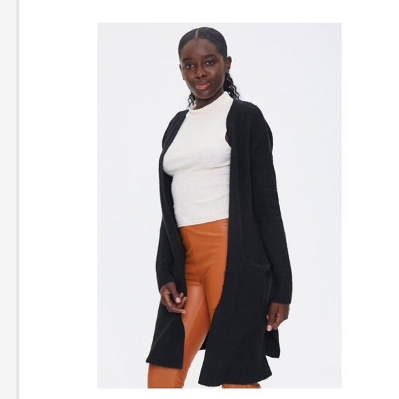 Brushed Longline Cardigan Sweater - Picture 1 of 1